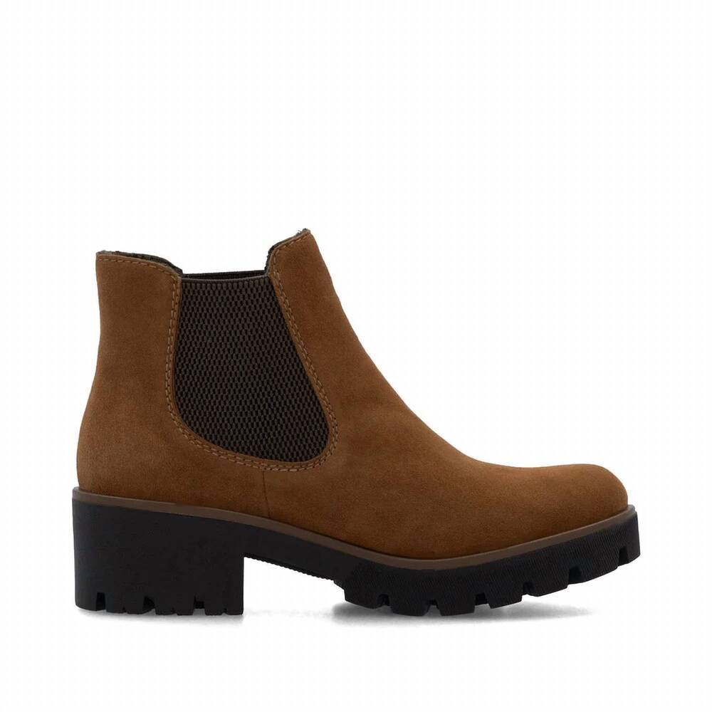 NEW RIEKER women's amalia ankle boots in noccia/brown